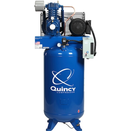 Quincy Compressor 7.5 HP Two Stage-QP PRO (Prsr Lubricated)-w/Mag Starter, 371CS80VCA23 571CS80VCA